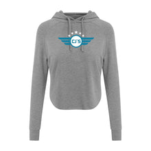 Load image into Gallery viewer, Grey Cropped Crossback Hoodie
